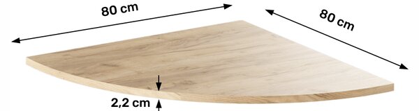 KONDELA Sarokasztal PC-hez, tölgyfa artisan, RIOMA TYP 13
