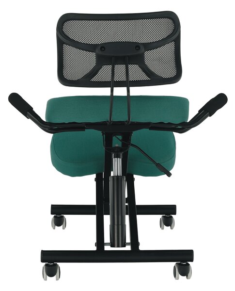 KONDELA Ergonomikus zsámoly, zöld/fekete, RUFUS