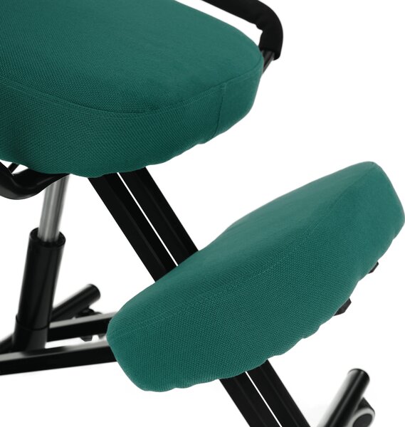 KONDELA Ergonomikus zsámoly, zöld/fekete, RUFUS