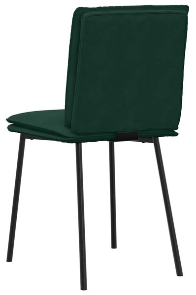 2 db sötétzöld bársony étkezőszék