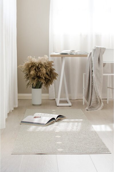 Bézs-krémszínű kültéri-beltéri szőnyeg 70x140 cm Peg Linen Vanilla – Pappelina