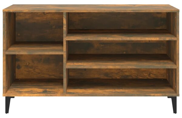 Füstös tölgy színű szerelt fa cipősszekrény 102 x 36 x 60 cm