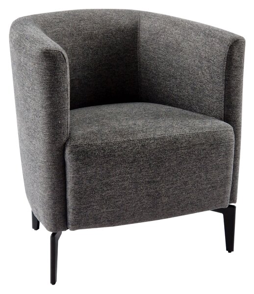 KONDELA Design fotel, szürke/fekete, KAPY