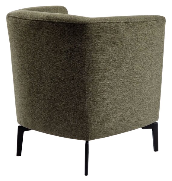 KONDELA Design fotel, zöld/fekete, KAPY
