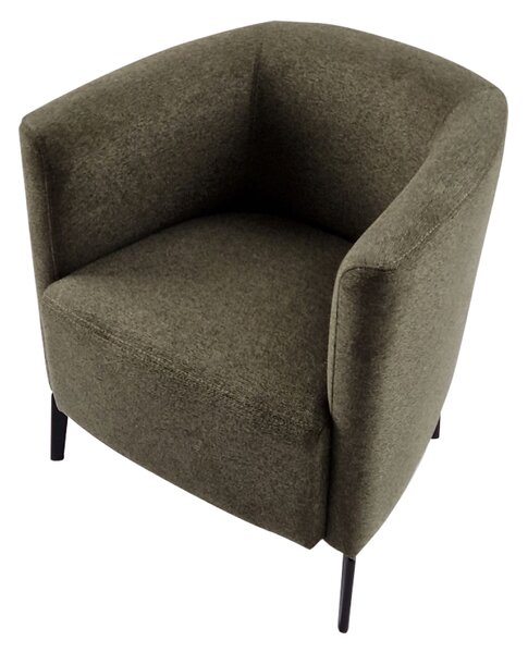KONDELA Design fotel, zöld/fekete, KAPY