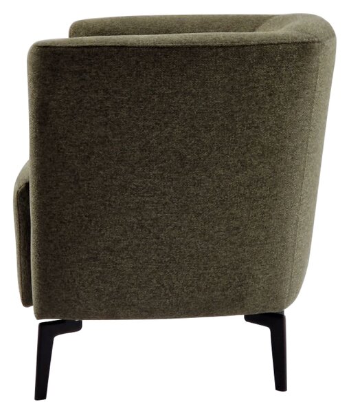KONDELA Design fotel, zöld/fekete, KAPY