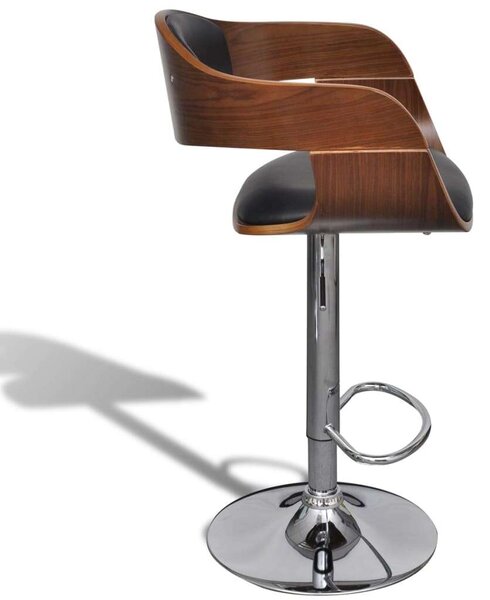 Modern Bárszék - Fa és Műbőr - Magasságállítható - 87-109cm