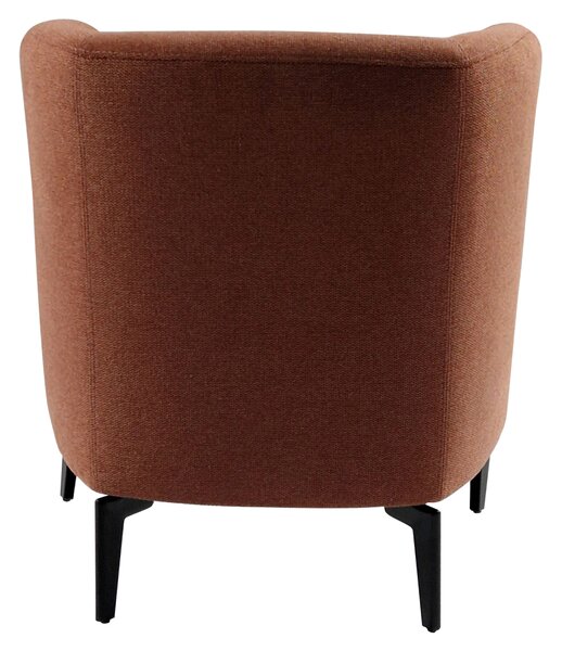 KONDELA Design fotel, terrakotta/fekete, KAPY