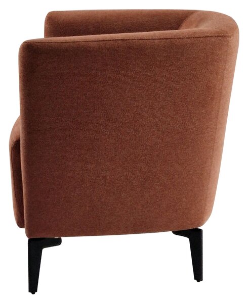 KONDELA Design fotel, terrakotta/fekete, KAPY