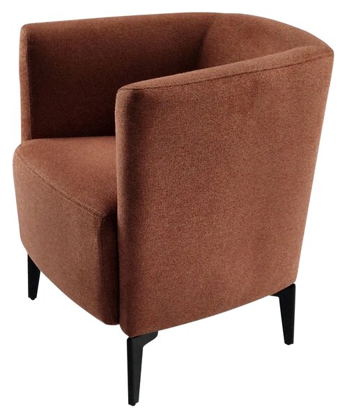 KONDELA Design fotel, terrakotta/fekete, KAPY