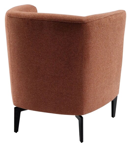 KONDELA Design fotel, terrakotta/fekete, KAPY
