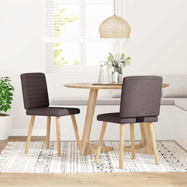 2 db sötétbarna szövet étkezőszék