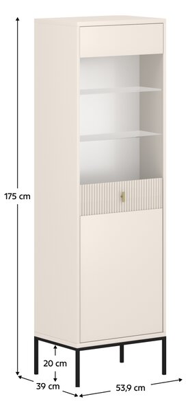 KONDELA Vitrin, kasmír, MAGIRA MA04