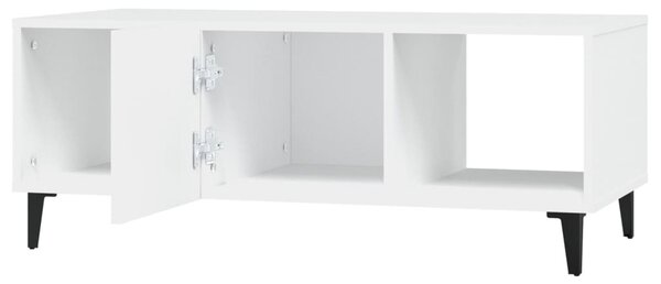 Fehér szerelt fa dohányzóasztal 102 x 50 x 40 cm