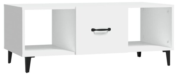 Fehér szerelt fa dohányzóasztal 102 x 50 x 40 cm