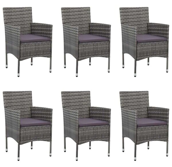 VidaXL Kertbútor Szett - 7 Részes - Akácfa Asztal és Polyrattan Székek