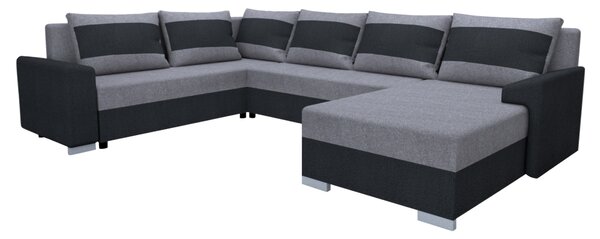 KONDELA Univerzális ülőgarnitúra, sötétszürke/szürke, ANDRES U UNI