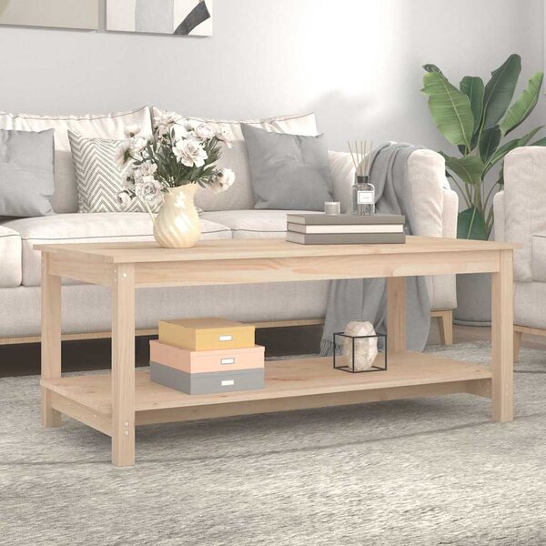 Tömör fenyőfa dohányzóasztal 110 x 55 x 45 cm