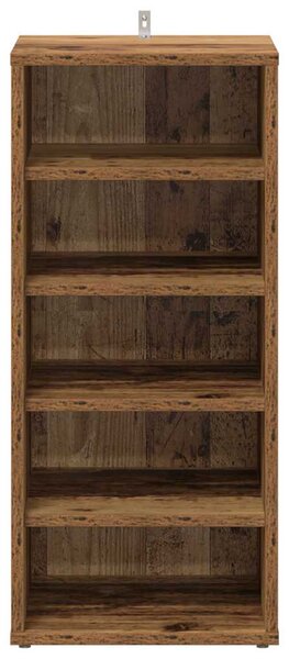2 db antik fa színű szerelt fa cipősszekrény 32 x 35 x 70 cm