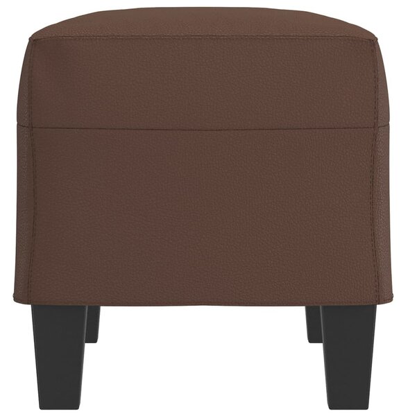 Barna műbőr pad 70 x 35 x 41 cm