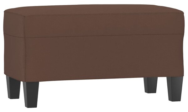 Barna műbőr pad 70 x 35 x 41 cm