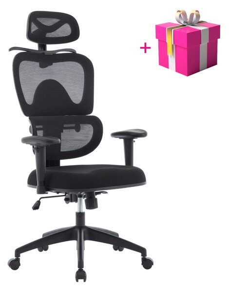 KONDELA Irodai szék, fekete, DAGNY