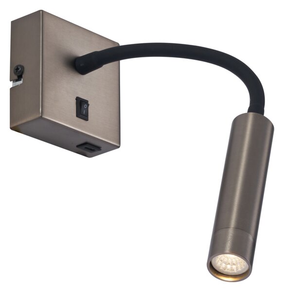 2 db modern antracit fali lámpa USB-C-vel - Gosna