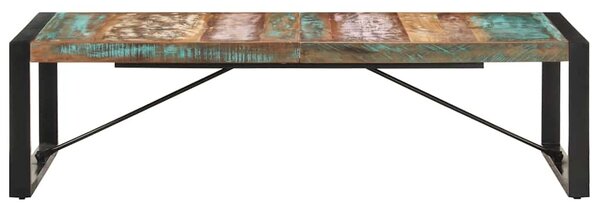 Tömör újrahasznosított fa dohányzóasztal 140 x 70 x 40 cm