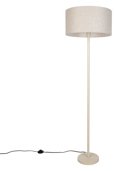 Japandi állólámpa bézs világosbarna búrával 50 cm - Simplo