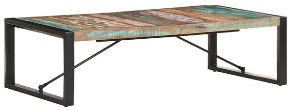 Tömör újrahasznosított fa dohányzóasztal 140 x 70 x 40 cm