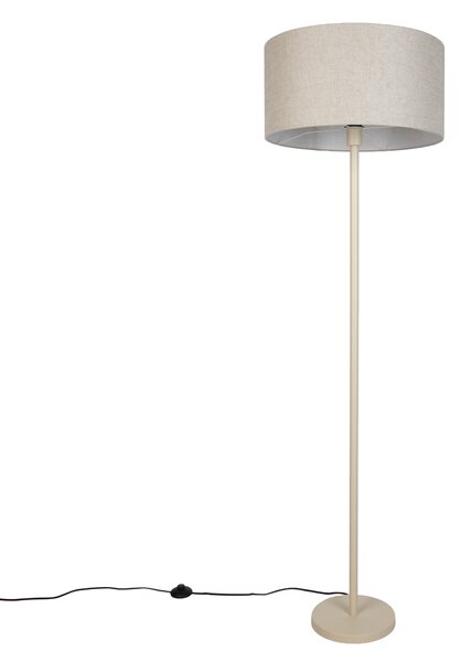 Japandi állólámpa bézs világosbarna búrával 50 cm - Simplo