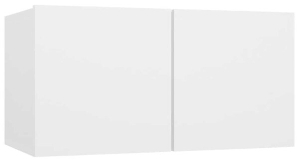 4 részes fehér szerelt fa TV-szekrényszett