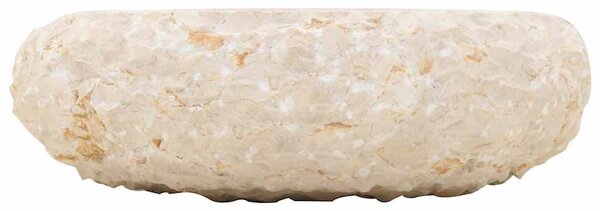Krémszínű márvány mosdókagyló 40 x 12 cm