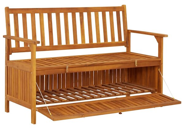 Tömör akácfa kerti tárolópad 120 cm