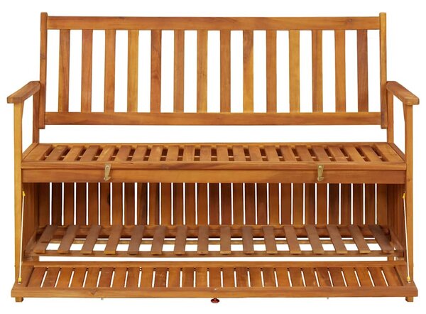 Tömör akácfa kerti tárolópad 120 cm