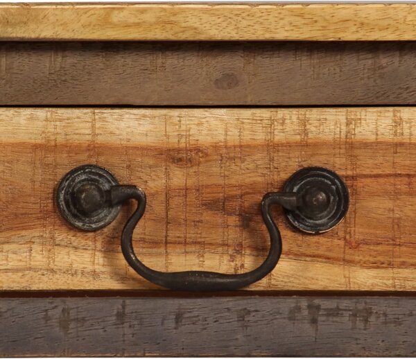 Vintage stílusú tömör fa tálalóasztal 118 x 30 x 80 cm