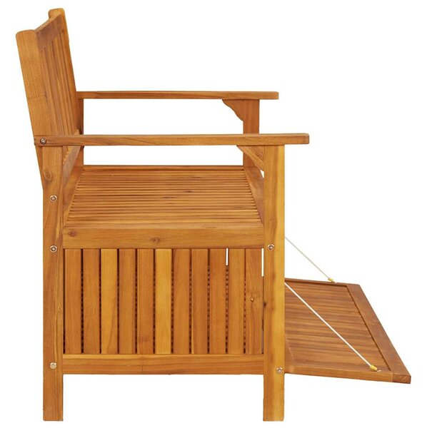 Tömör akácfa kerti tárolópad 120 cm