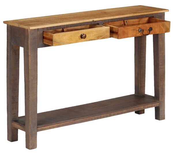 Vintage stílusú tömör fa tálalóasztal 118 x 30 x 80 cm