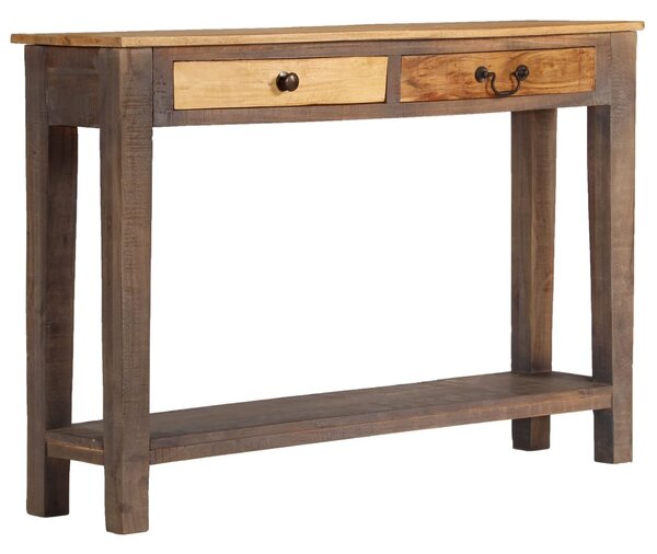 Vintage stílusú tömör fa tálalóasztal 118 x 30 x 80 cm
