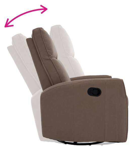 KONDELA Relax forgószék fotel, szürkésbarna taupe, MEKENZI