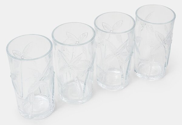 Sinsay - Dombornyomott pálmamintás pohár készlet 4 pack - clear
