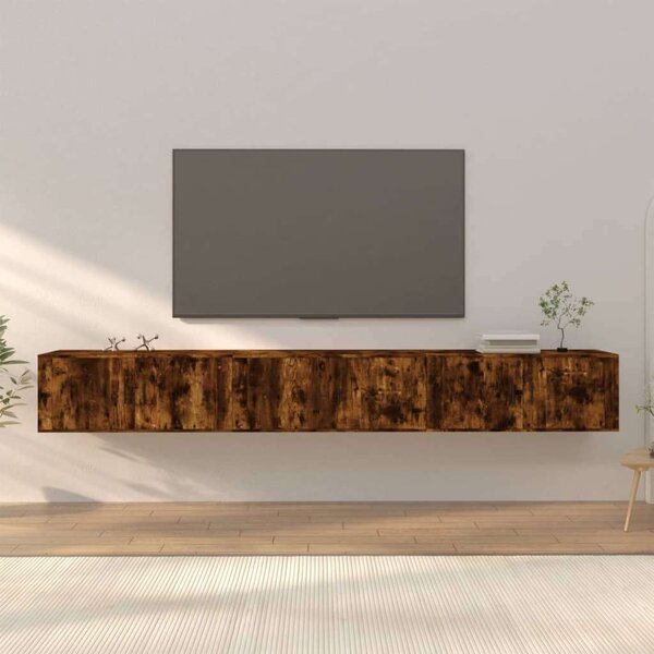 VidaXL Falra Szerelhető TV Szekrény - Füstös Tölgy - 3 db - 100x34,5x40 cm