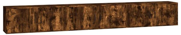 VidaXL Falra Szerelhető TV Szekrény - Füstös Tölgy - 3 db - 100x34,5x40 cm