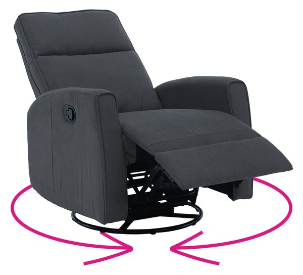KONDELA Relax forgószék fotel, szürke, MEKENZI