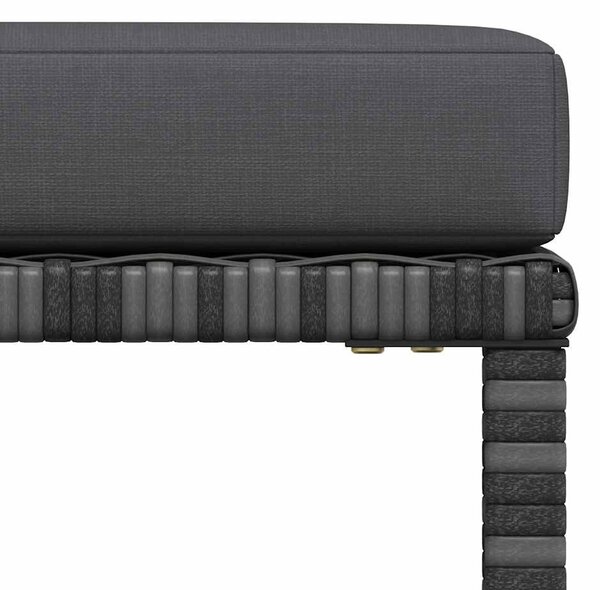 4 részes szürke polyrattan kerti ülőgarnitúra párnákkal