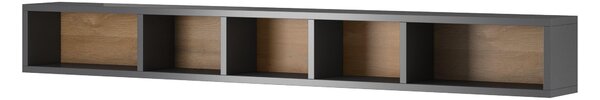 Falraszerelhető regál Tamie Typ 02 (sötétszürke + tölgy)