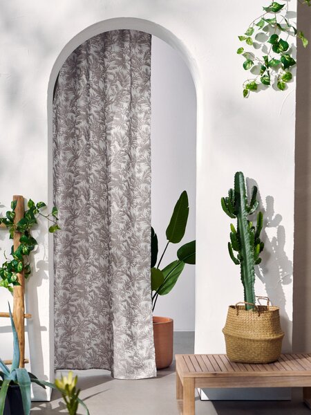 Sinsay - Jacquard függöny levélmintával - bézs