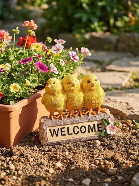 Sinsay - Álló kerti dekoráció „Welcome” felirattal - sárga