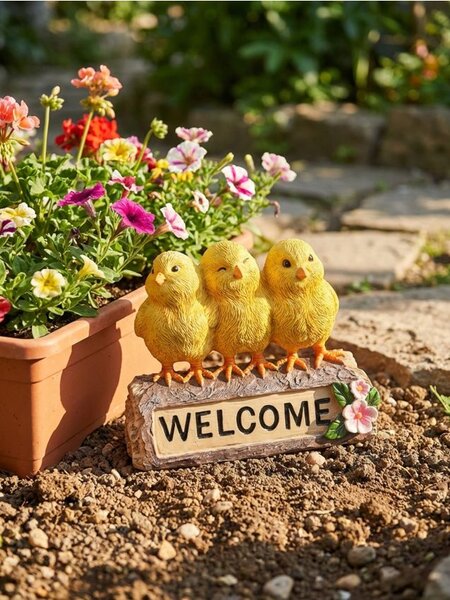 Sinsay - Álló kerti dekoráció „Welcome” felirattal - sárga