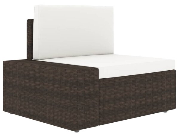 2 személyes barna elemes polyrattan kanapé